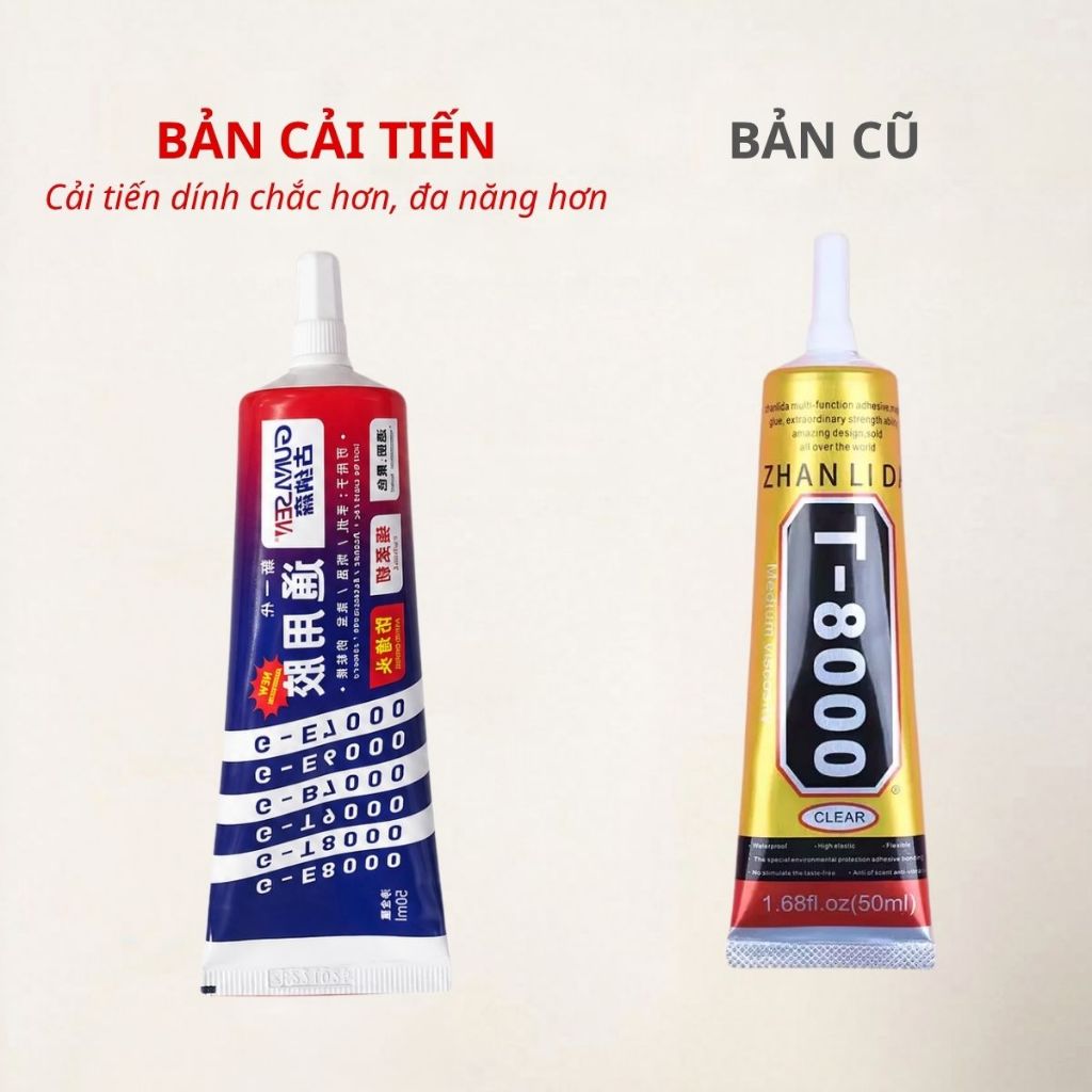 KEO DÁN T8000 - Thường sử dụng dán trên kim loại, thủy tinh, nhựa, cao su, giấy...
