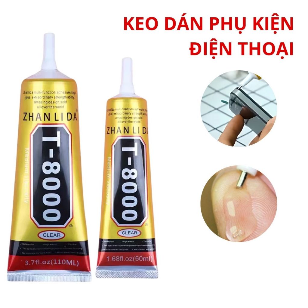 KEO DÁN T8000 - Thường sử dụng dán trên kim loại, thủy tinh, nhựa, cao su, giấy...