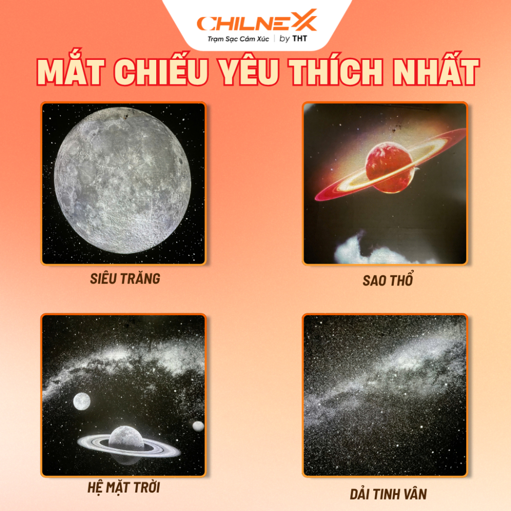 Combo Phim Đèn Thiên Hà V8 V7 PRO  CHILNEXX [không kèm đèn] phim chiếu các mã hành hình trăng sao thiên hà galaxy
