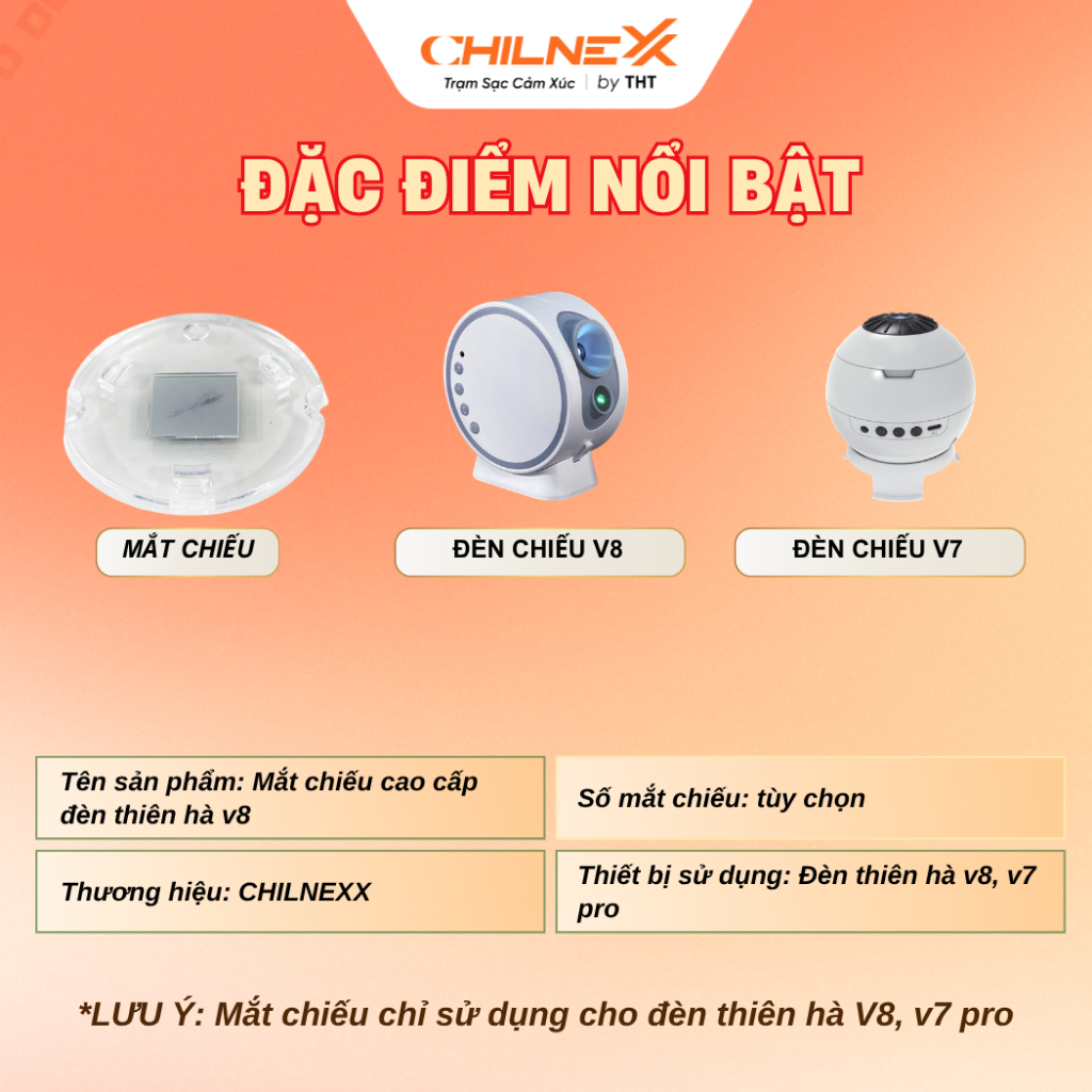 Combo Phim Đèn Thiên Hà V8 V7 PRO  CHILNEXX [không kèm đèn] phim chiếu các mã hành hình trăng sao thiên hà galaxy
