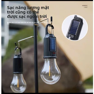 Đèn Tích Điện Lăng Lượng Mặt Trời, Bóng Đèn Led, Đèn Cắm Trại Năng Lượng Mặt Trời Có Móc Treo