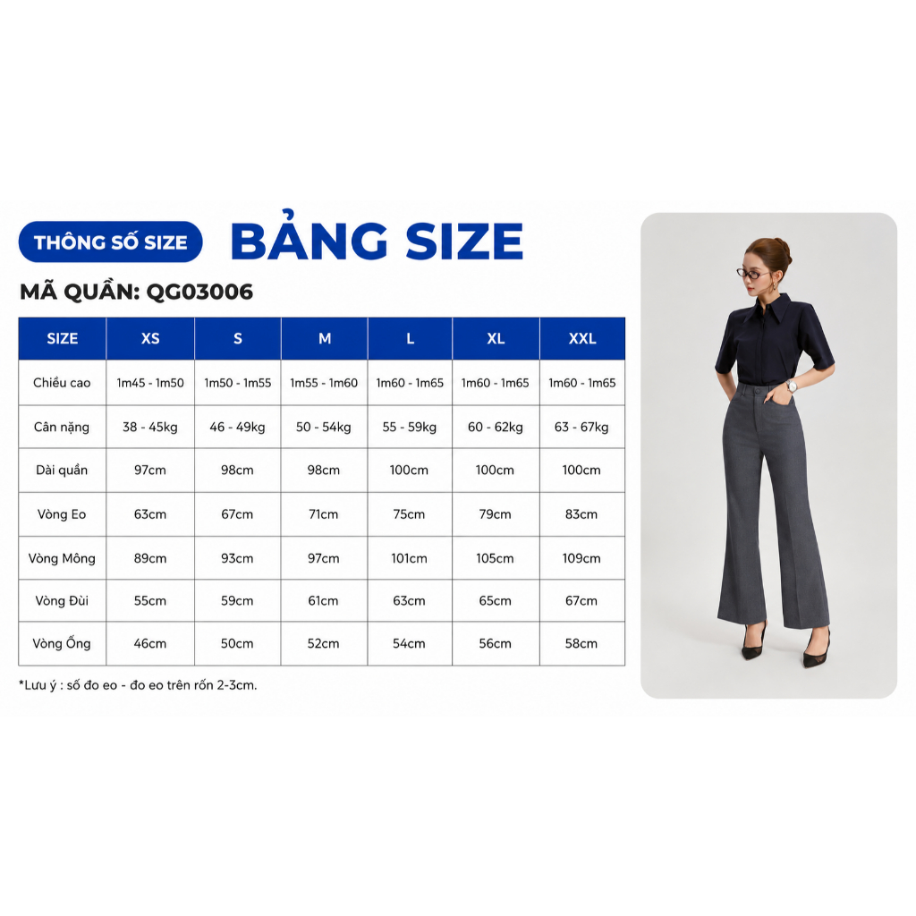 Quần Tây Nữ GUMAC Ống Loe Lưng Cao Cạp Cao Kaki Nhật Đứng Form Cạp Cao Túi Xéo Thời Trang QG03006