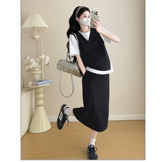 SET BẦU CỘC TAY TỔ ONG ÁO RỜI + CHÂN VÁY CHỮ A - 2 Màu