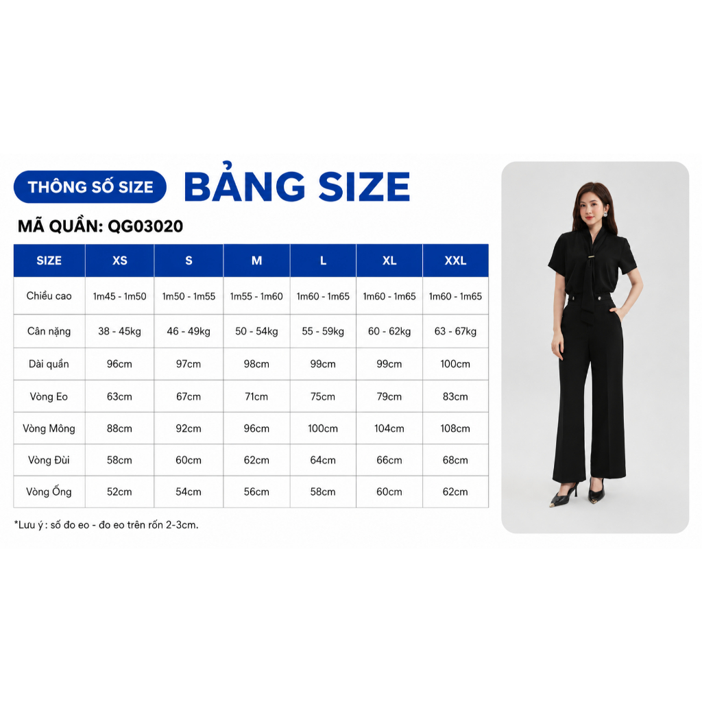 Quần Tây Nữ GUMAC Form Ống Thẳng 28cm Tôn Dáng Lưng Cao Phối Nút Kim Loại Thanh Lịch QG03020