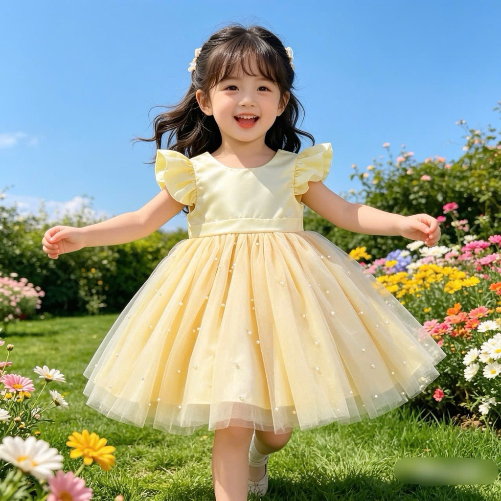 Đầm Công Chúa Bé Gái Mina Size 2-11Y Váy Công Chúa Lễ Hội Xinh Xắn Cao Cấp