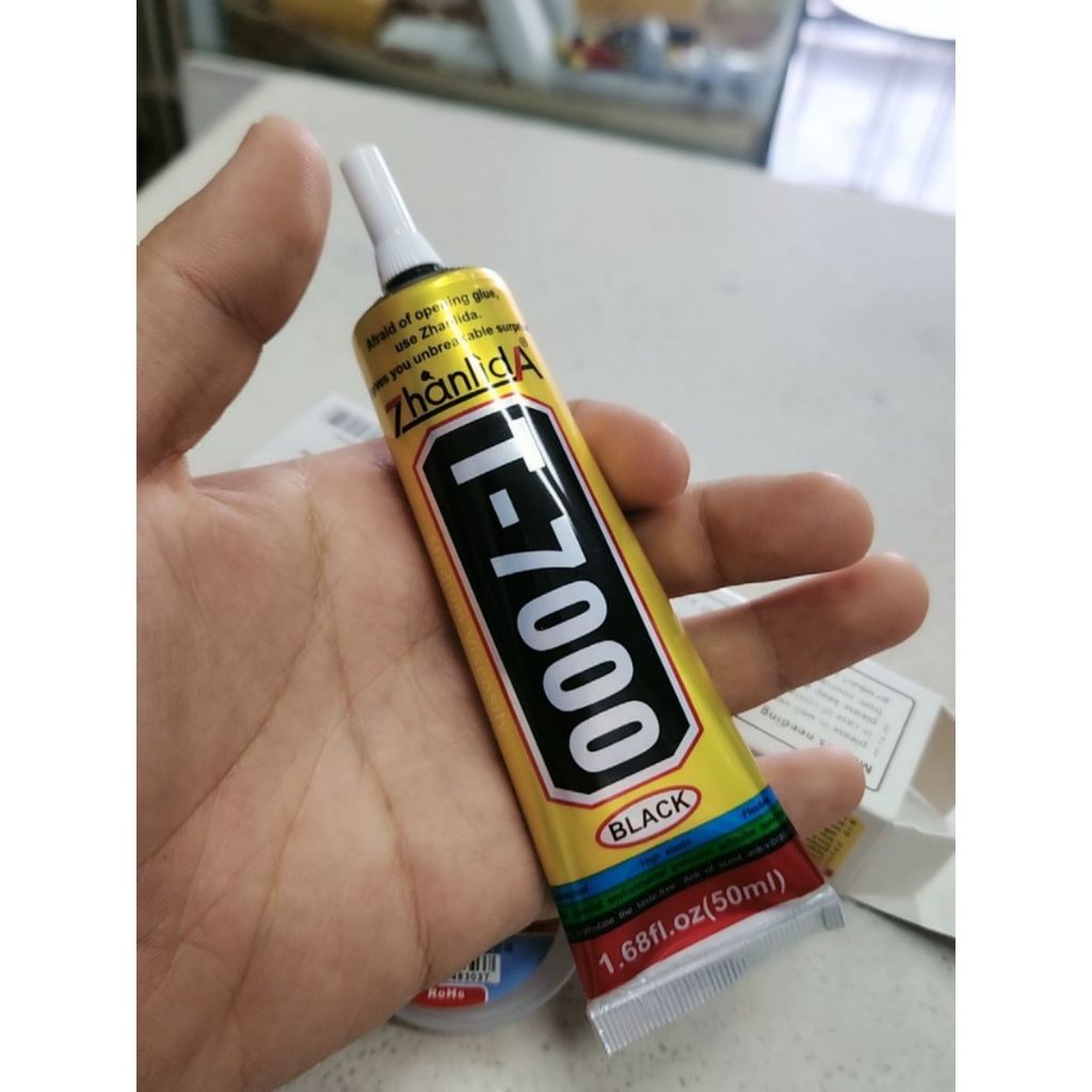 Keo dán viền màn hình điện thoại di động màu đen siêu dính chắc chống nước T7000 50ml