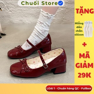Giày lolita nữ da PU tổng hợp dệt vải đế cao su phong cách nhẹ nhàng nàng thơ thời trang