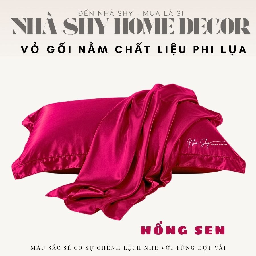 Vỏ Gối Nằm Phi Lụa - Nhiều Size - 50x70cm - Nhà Shy Home Decor