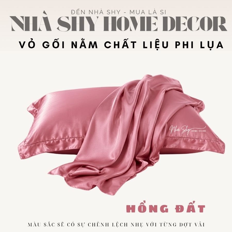 Vỏ Gối Nằm Phi Lụa - Nhiều Size - 50x70cm - Nhà Shy Home Decor