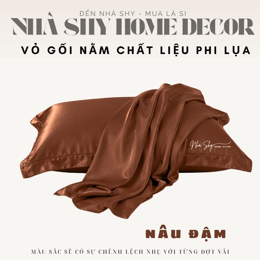 Vỏ Gối Nằm Phi Lụa - Nhiều Size - 50x70cm - Nhà Shy Home Decor