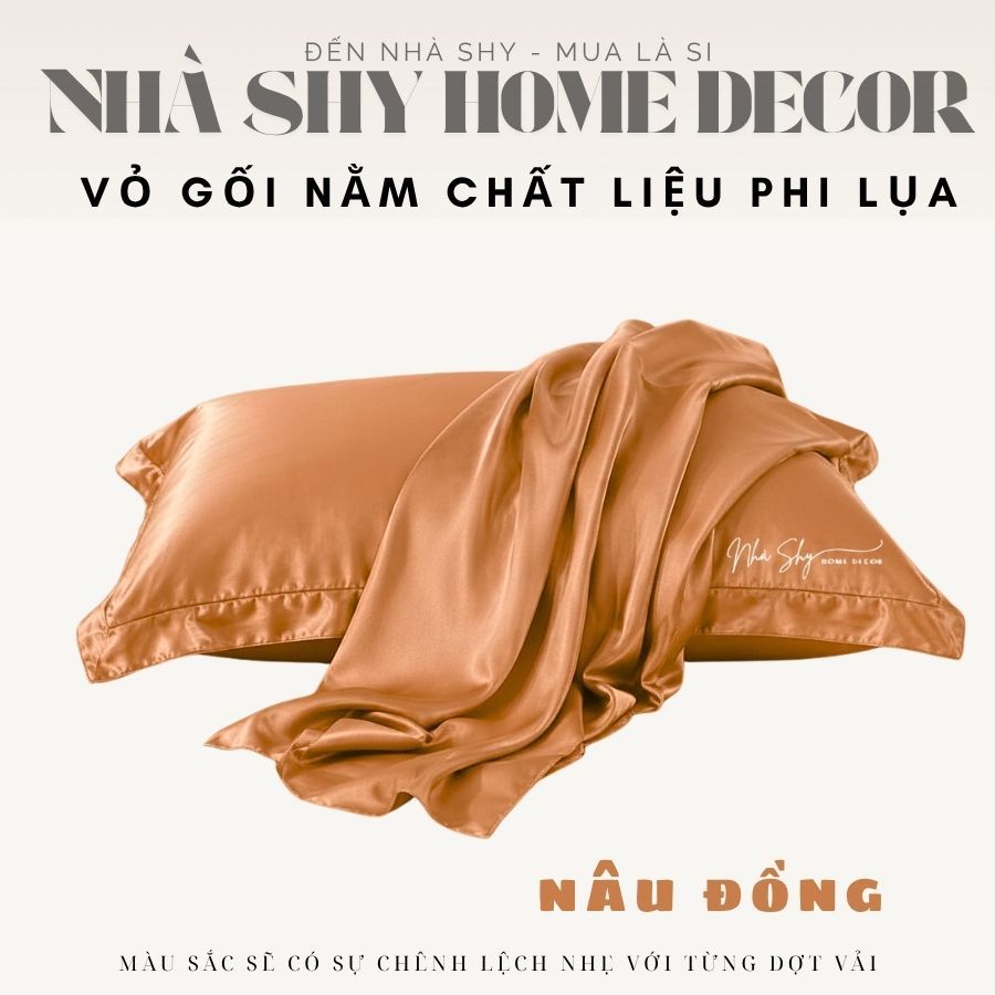 Vỏ Gối Nằm Phi Lụa - Nhiều Size - 50x70cm - Nhà Shy Home Decor