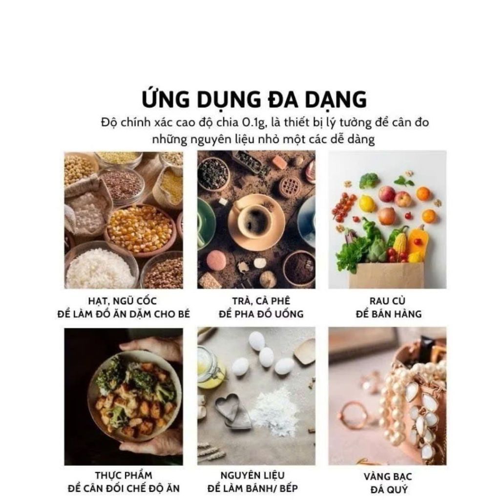 Cân Tiểu Ly Điện Tử ALOHOME – Cân Điện Tử Mini 0.1g–10kg Màn Hình LED Thiết Kế Nhỏ Gọn