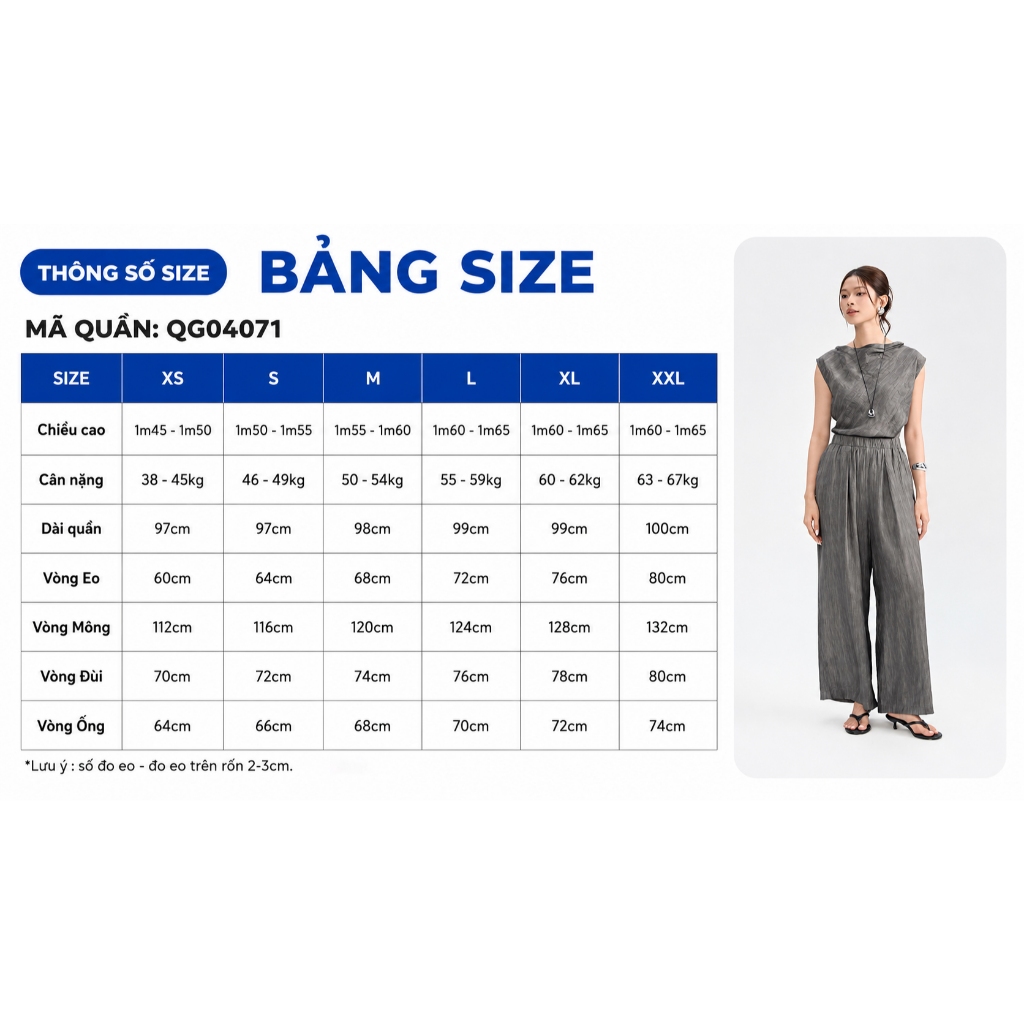 Set lẻ Áo kiểu GUMAC form ôm không tay cổ đổ nhẹ AG04073 - Quần tây nữ GUMAC form ống rộng có túi xéo hai bên QG04071