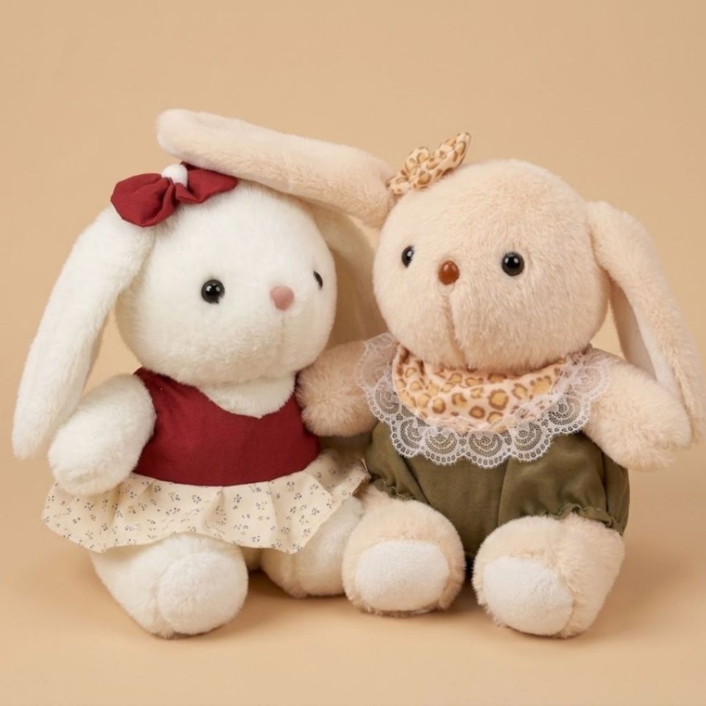 Gấu Bông Thỏ Lace Mini Cao Cấp, Thỏ Nhồi Bông Phối Nơ Váy Xinh Xắn 25Cm Quà Tặng Đáng Yêu Cho Bé,Bạn Gái