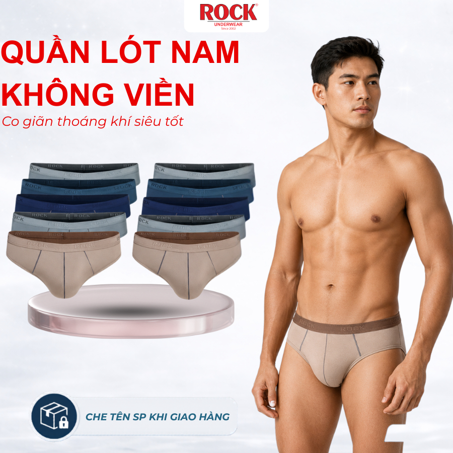 [Combo 10] Quần Lót Nam ROCK QA546 Cao Cấp Thun Lạnh Thoáng Khí, Quần Sịp Nam Cao Cấp Xịn Ôm Sát Thoái Mái Vận Động