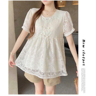 ÁO BẦU - CỘC TAY REN TRẮNG XINH ⚡Freeship⚡