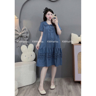 VÁY BẦU CỘC TAY ĐŨI CHẤM BI - 5 Màu