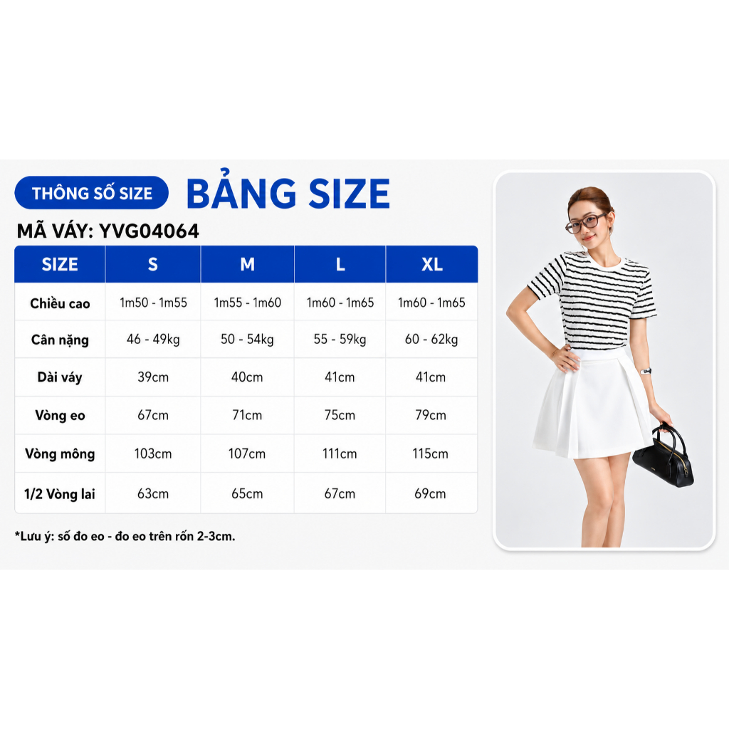 Chân Váy Nữ Gmorning - GUMAC Form A Xếp Ly Dáng Xòe Có Túi Hai Bên Thời Trang YVG04064