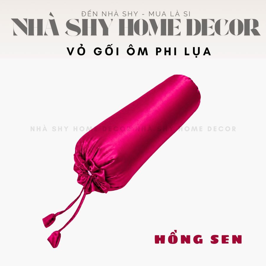 Vỏ Gối Ôm Phi Lụa Size 1mx35cm - Vỏ Gối Chất Liệu Phi Mát Mịn - Nhà Shy Home Decor