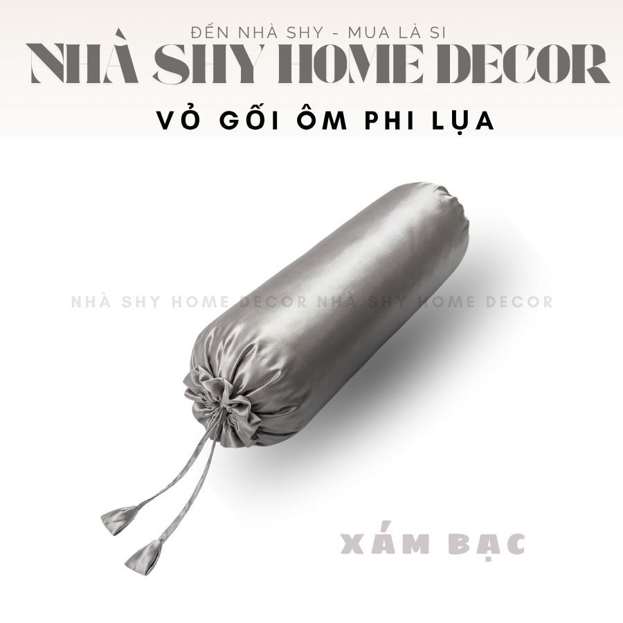 Vỏ Gối Ôm Phi Lụa Size 1mx35cm - Vỏ Gối Chất Liệu Phi Mát Mịn - Nhà Shy Home Decor
