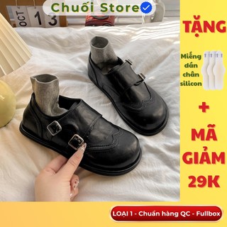 Giày Oxford nữ da PU tổng hợp dệt vải đế cao su nhẹ nhàng cá tính dễ phối đồ tinh tế