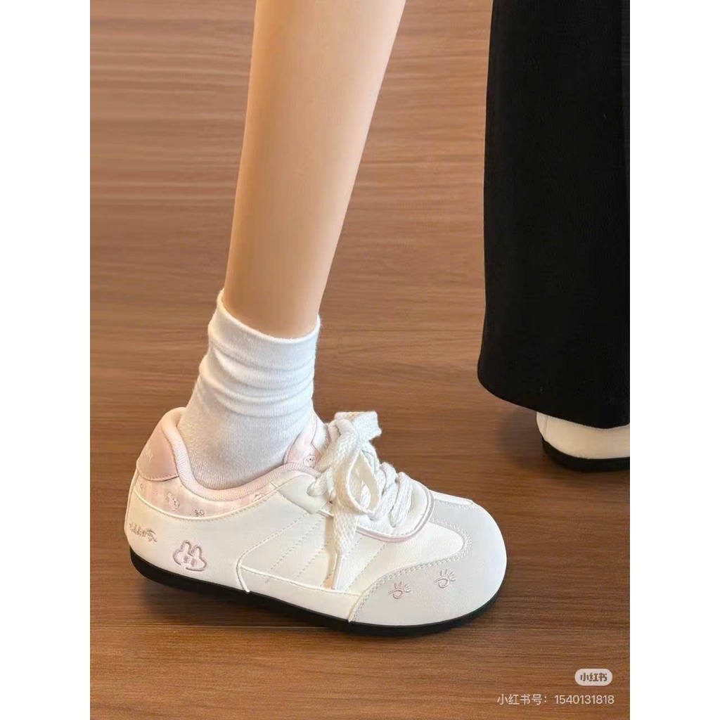 [SIÊU SALE 7.7 GIẢM 40K] Giày Sneaker Nữ Phối Màu Họa Tiết Thỏ Dễ Thương, Giày Thể Thao Nữ Đế Bệt Thời Trang 2026