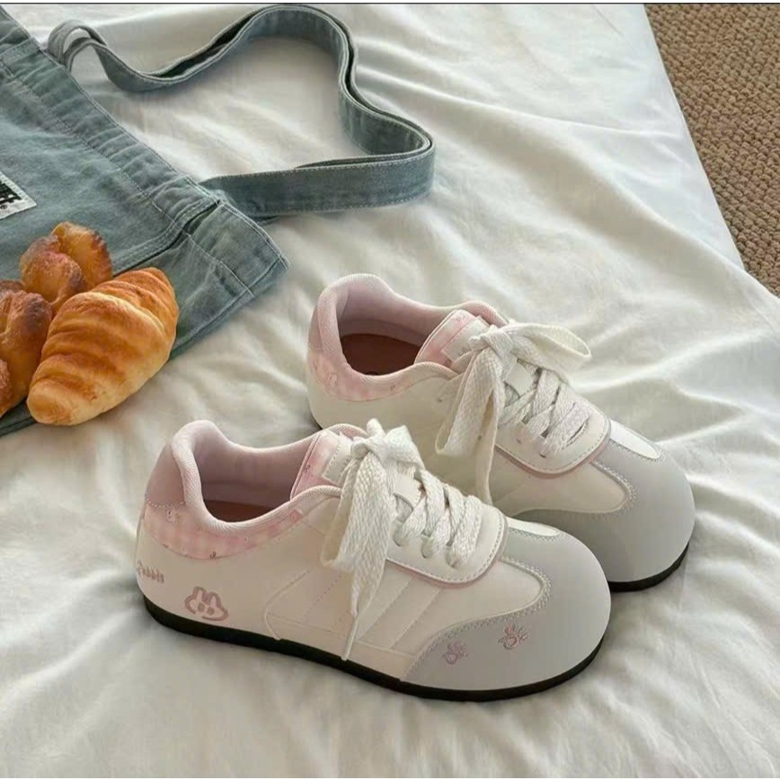 Giày thể thao sneaker nữ dáng ôm chân họa tiết thỏ con,chó Corgi đáng yêu phong cách Ulzzang Hàn Quốc