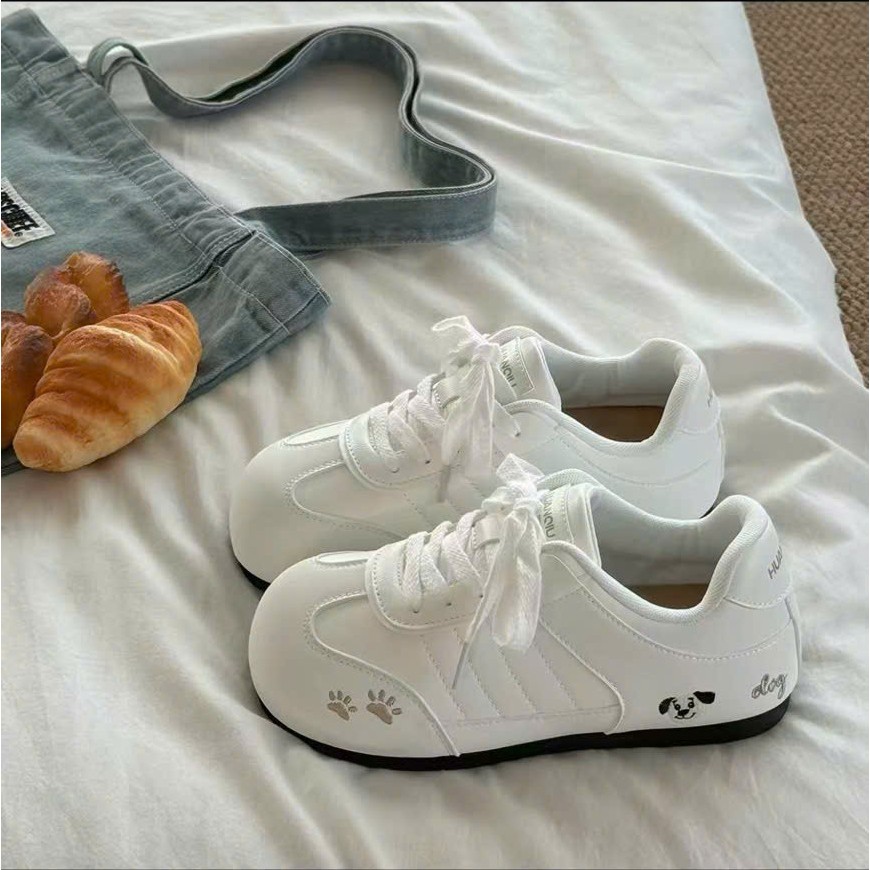 Giày thể thao sneaker nữ dáng ôm chân họa tiết thỏ con,chó Corgi đáng yêu phong cách Ulzzang Hàn Quốc