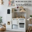 Bộ đồ chơi bếp gỗ tự nhiên kích thước 60x26x80cm, giúp bé phát triển trí tưởng tượng và sáng tạo