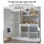 Bộ đồ chơi bếp gỗ tự nhiên kích thước 60x26x80cm, giúp bé phát triển trí tưởng tượng và sáng tạo