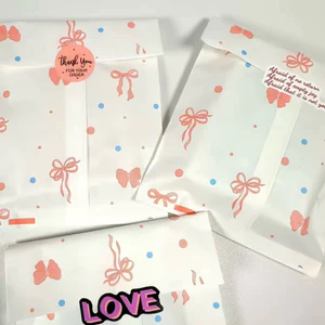 TÚI GIẤY ( Nơ ruy băng ) trang trí gói hàng đóng gói sản phẩm 12x17cm