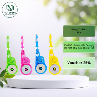 Băng xóa kéo Plus chính hãng – Mini 7m, V 12m, ruột thay thế, xóa nhanh sạch đẹp