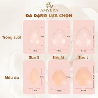 Miếng Dán Che Rãnh Vùng Kín Silicon Mềm Chống Lộ Vùng Bikini Có Thể Tái Sử Dụng AMYBRA D0163
