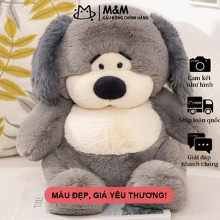 Thú Bông Bean Dog Nằm Sấp - Gối Ôm Siêu Mềm Cho Bé Gái, Quà Sinh Nhật Ý Nghĩa