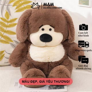 Thú Bông Bean Dog Nằm Sấp - Gối Ôm Siêu Mềm Cho Bé Gái, Quà Sinh Nhật Ý Nghĩa