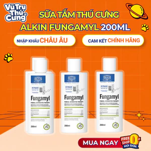Sữa tắm ngừa Nấm cho Chó Mèo Alkin Fungamyl 200ml