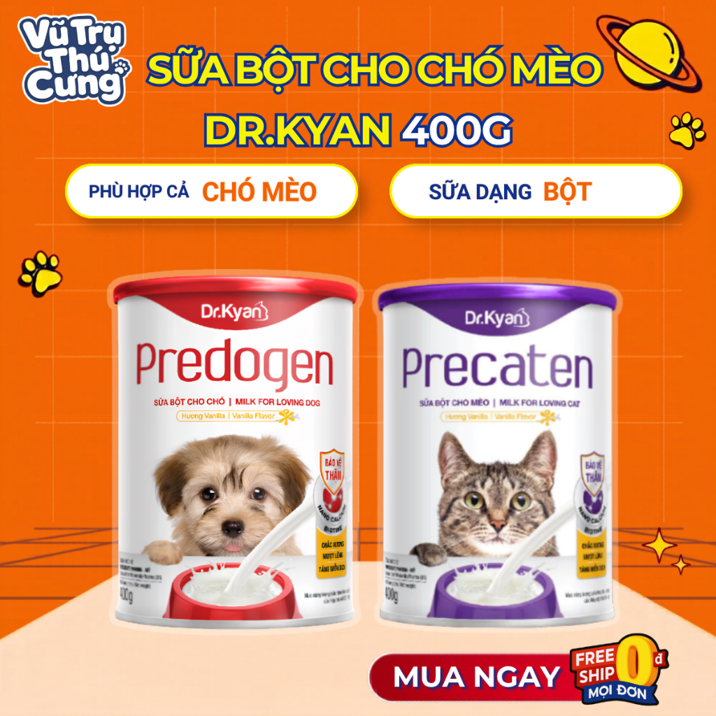 Sữa Dinh Dưỡng Dành Cho Chó Mèo Mọi Độ Tuổi Dr.Kyan Lon 400g