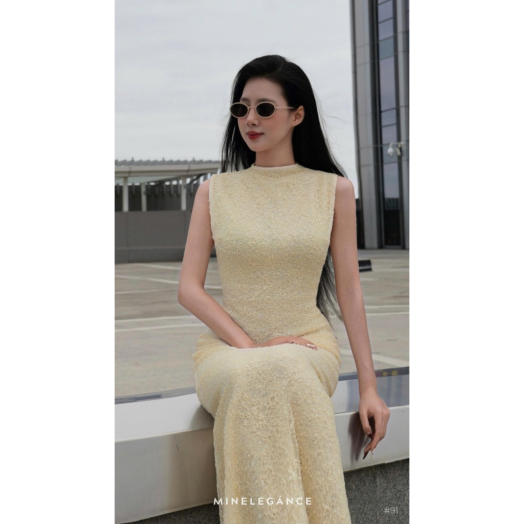 MINELEGÁNCE | VÁY REN ĐÁ DÁNG DÀI, SANG TRỌNG, THANH LỊCH - MIN91