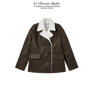 Áo Khoác Da Dáng Dài Phối Lớp Lót Lông 67PERCENT/67% - WILD LEATHER COAT