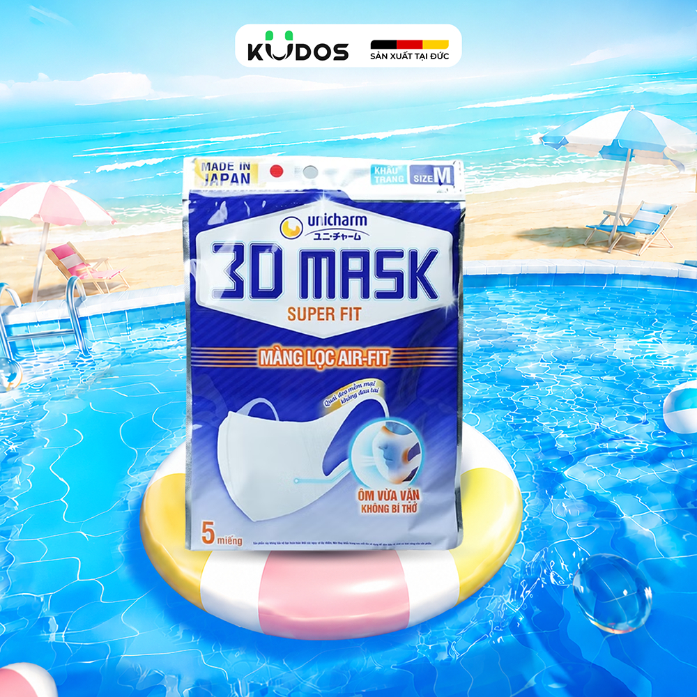 [HÀNG TẶNG KHÔNG BÁN] Khẩu Trang Unicharm 3D Mask Superfit - Ngăn Khói Bụi