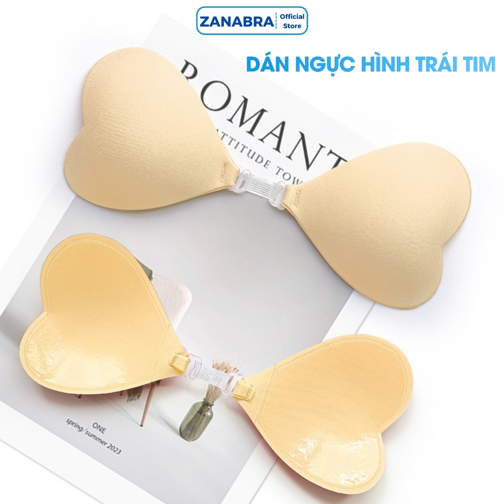 Miếng Dán Ngực Vô Hình Trái Tim- Dán Nâng Ngực Tự Nhiên Siêu Dính Tái Sử Dung ZANABRA D0159