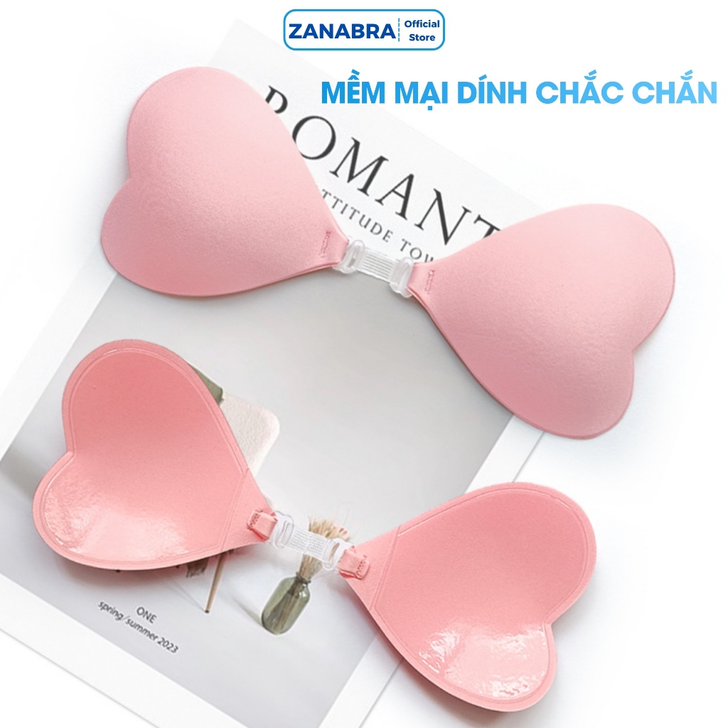 Miếng Dán Ngực Vô Hình Trái Tim- Dán Nâng Ngực Tự Nhiên Siêu Dính Tái Sử Dung ZANABRA D0159