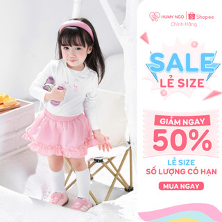 [HUMYNGO] Áo giữ nhiệt bé gái cổ 3cm phối tai thỏ chất cotton dày dặn lót bông nhẹ mềm cho bé gái 10-36kg