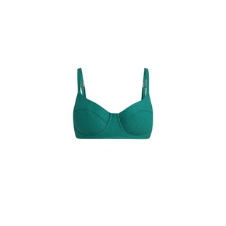 Áo bơi nữ, áo bikini đi biển màu xanh ngọc nổi bật, áo có gọng đệm liền hàng xuất dư hãng LA BLANCA