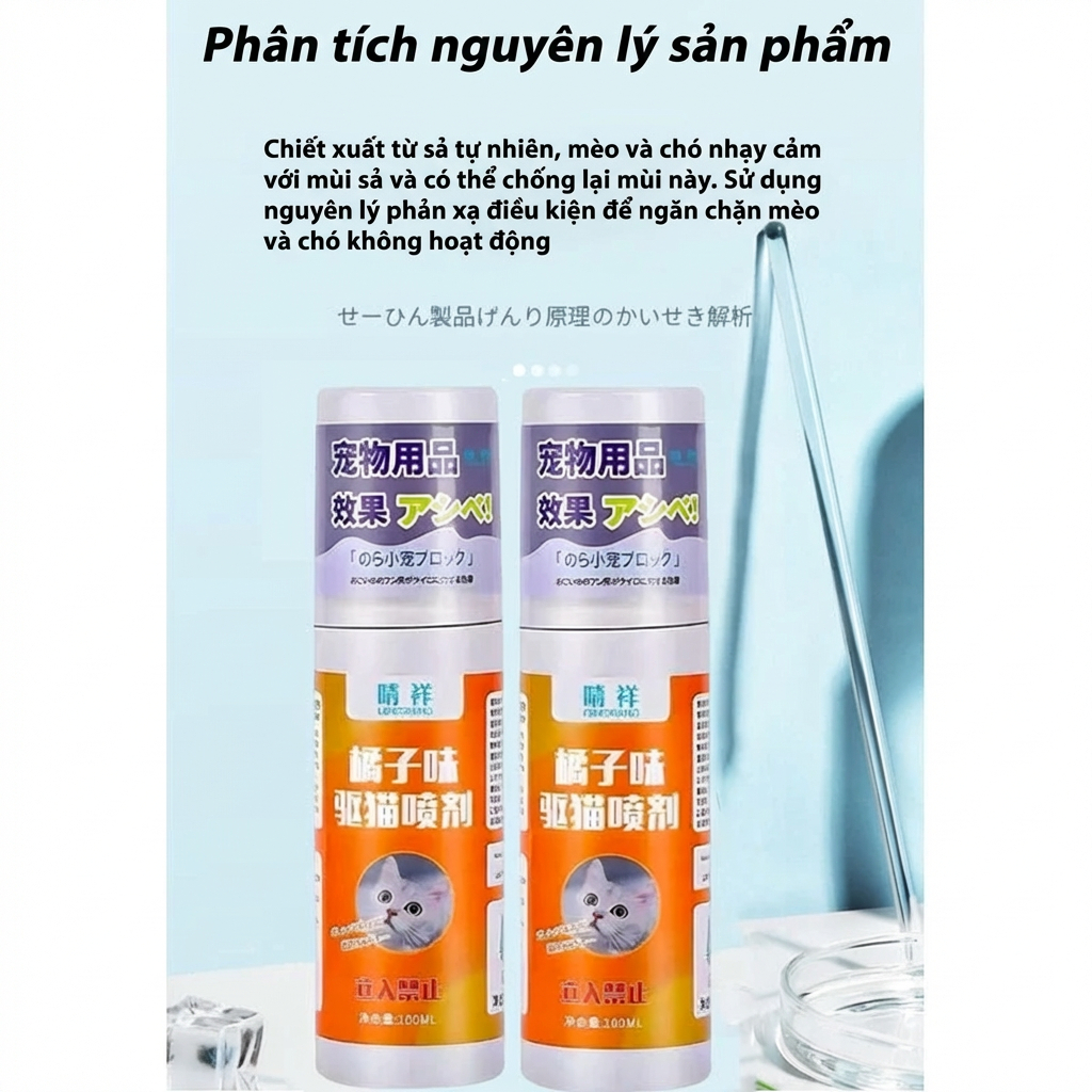 🚫Ngửi là tránh xa🚫 Xịt đuổi mèo chó, tạo khu vực cấm hiệu quả, công thức đậm đặc, an toàn cho gia đình & thú cưng