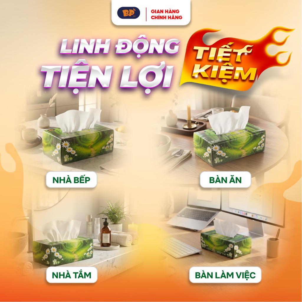 [ Xanh Dương ]Khăn Giấy Rút Cao Cấp BP Tissue Hộp 240 Tờ 100% Bột Giấy Nguyên Sinh Thấm Hút Tốt An Toàn Cho Da