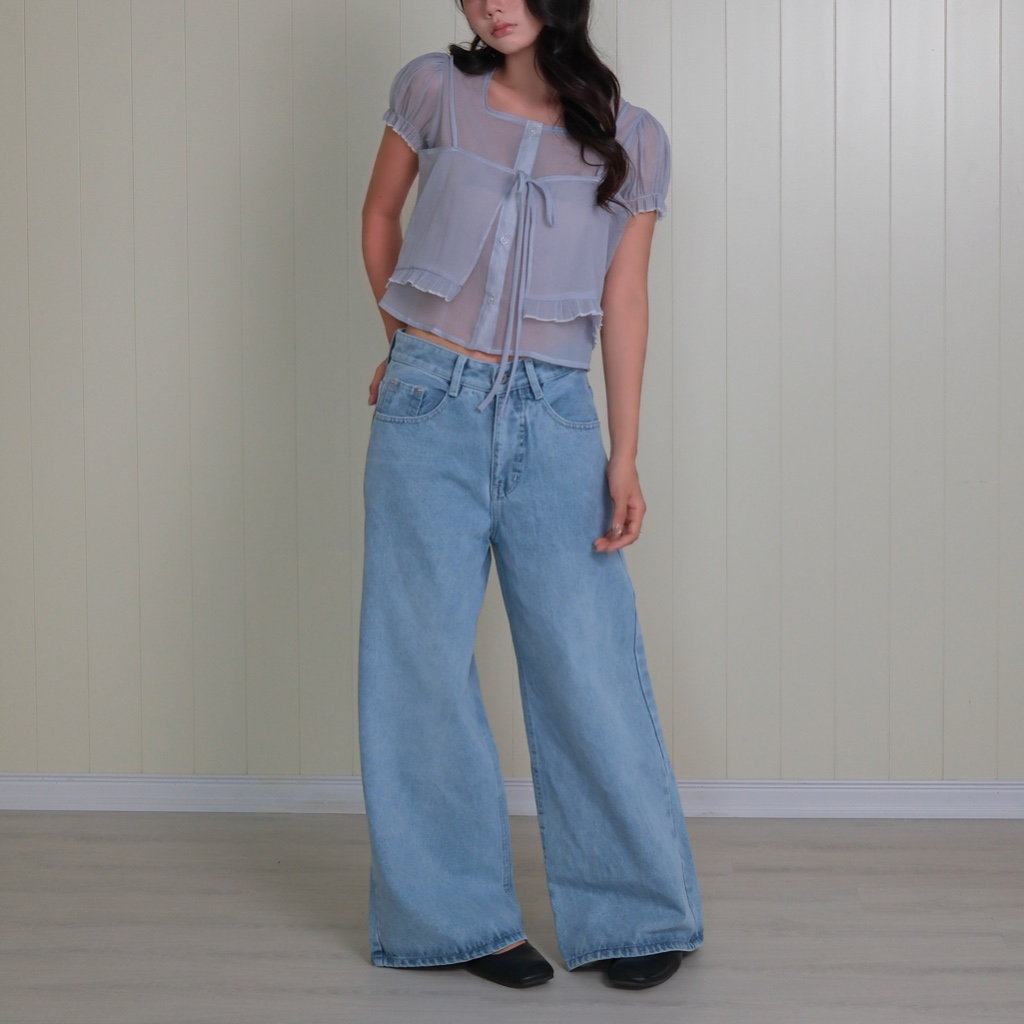 Quần jeans dáng rộng wide leg SONNA HI - chất mềm, đứng form - EASY WIDE JEANS