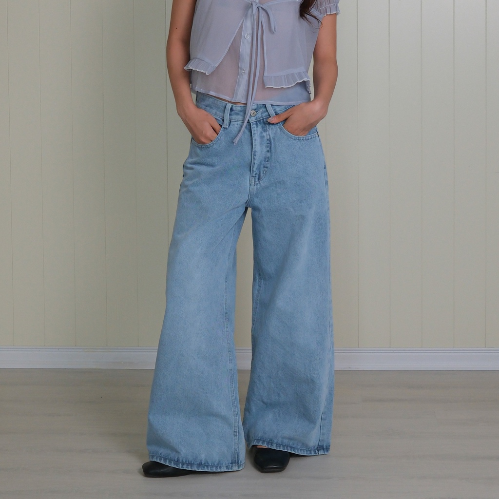 Quần jeans dáng rộng wide leg SONNA HI - chất mềm, đứng form - EASY WIDE JEANS