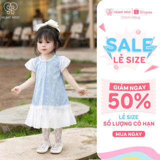[HUMYNGO] - Váy liền cộc tay họa tiết nơ xinh 𝗕𝗶̀𝗻𝗵 𝗠𝗶𝗻𝗵, chất thô mềm cho bé gái 2 - 7 tuổi phong cách dễ thương [V139]