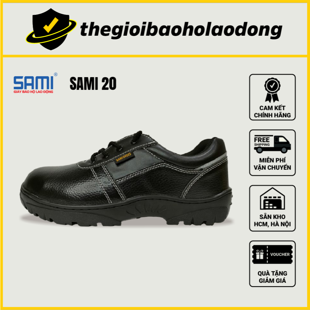 [CHÍNH HÃNG] Giày Bảo Hộ Sami 20 Da Chất Lượng Cao, Chống Thấm Nước ...